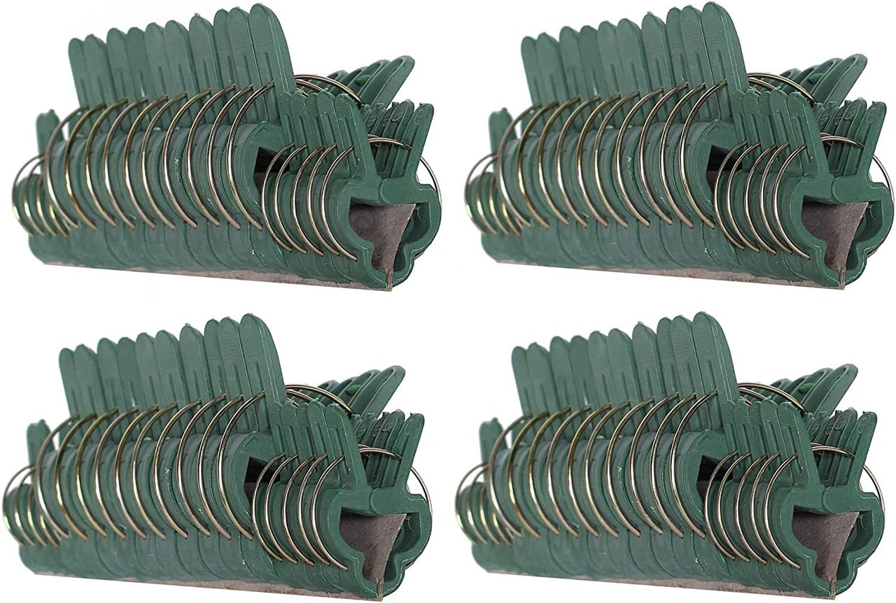 Ram-Pro Green Gentle Gardening Plant & Flower Lever Loop Gripper Clips, Tool for Supporting or Straightening Plant Stems, Stalks, and Vines